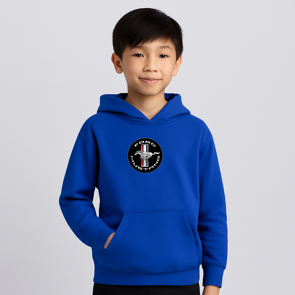 Youth Kids Ford Mustang Motorsport Car Pullover Hoodie
